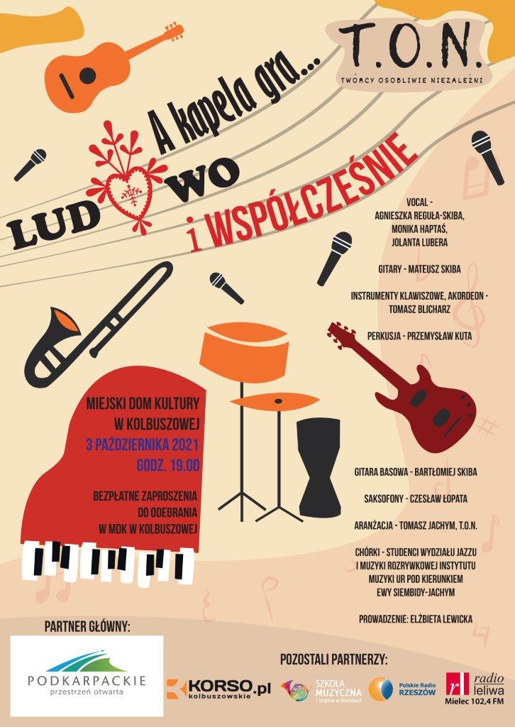 Koncert "A kapela gra... Ludowo i współcześnie" - plakat
