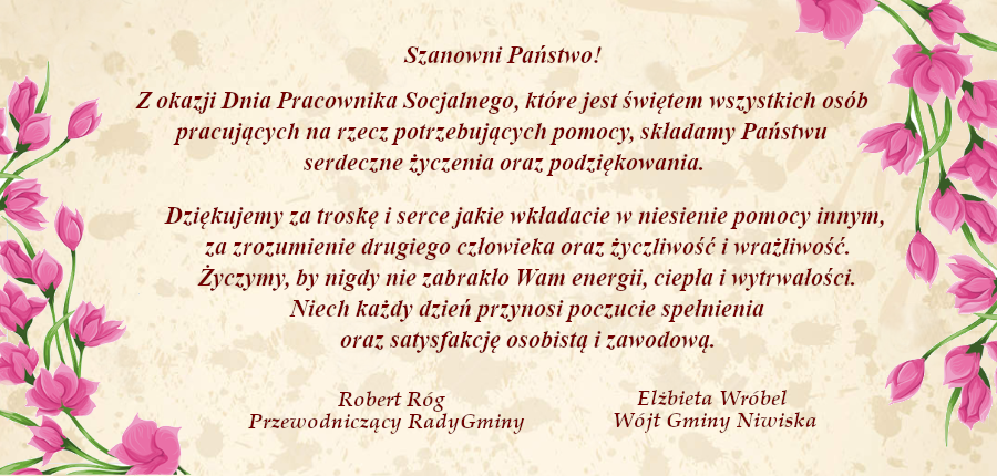 Życzenia z okazji Dnia Pracownika Socialnego